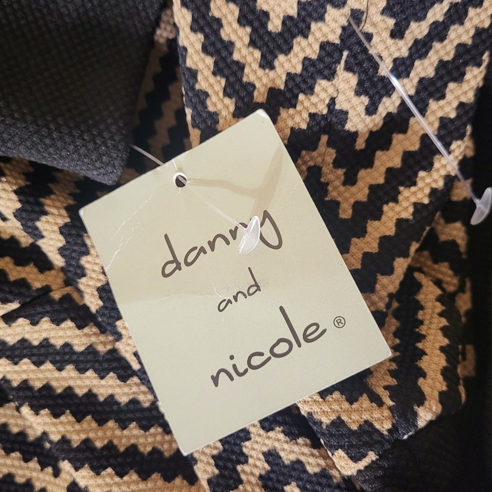 danny and nicole 2 Piece Set- Jacket-Dress S 4 New‎ Career - Black/ Tan Chevron - Picture 7 of 13